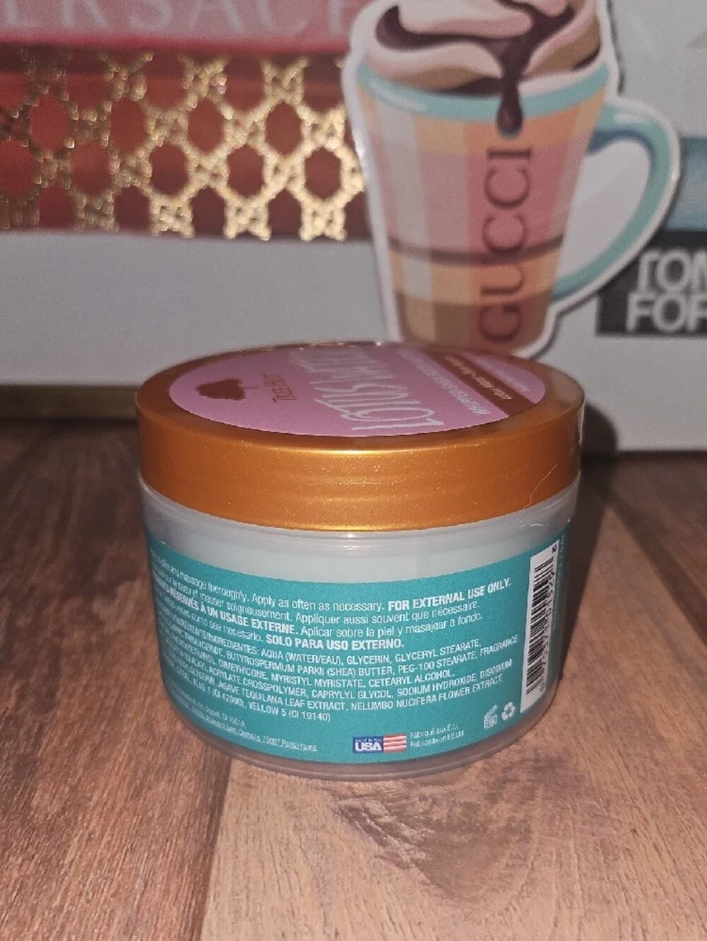 Tree Hut Lotus Water Whipped Shea Body Butter — Teal & Gold